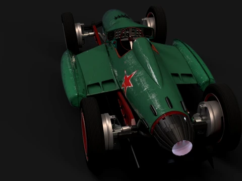 Red Star Vintage Racer 3D Model