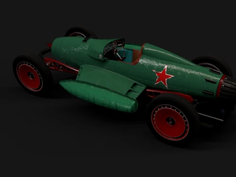 Red Star Vintage Racer 3D Model
