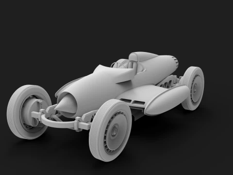Red Star Vintage Racer 3D Model