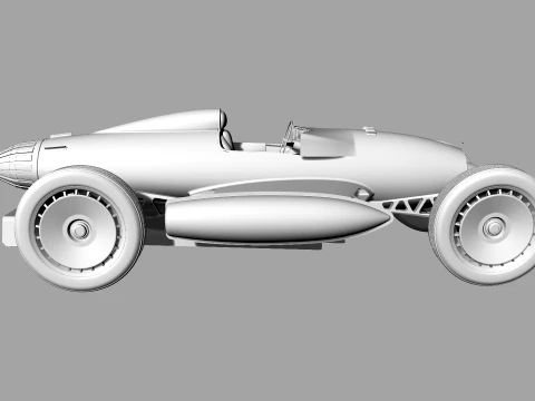 Red Star Vintage Racer 3D Model