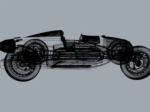 Red Star Vintage Racer 3D Model