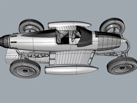 Red Star Vintage Racer 3D Model