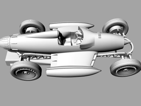 Red Star Vintage Racer 3D Model