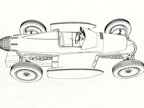 Red Star Vintage Racer 3D Model