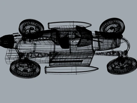 Red Star Vintage Racer 3D Model