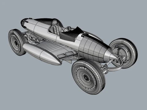 Red Star Vintage Racer 3D Model