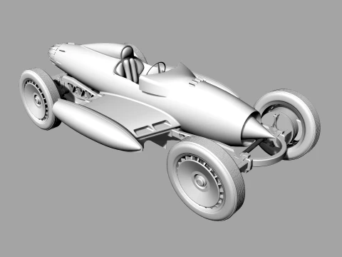 Red Star Vintage Racer 3D Model