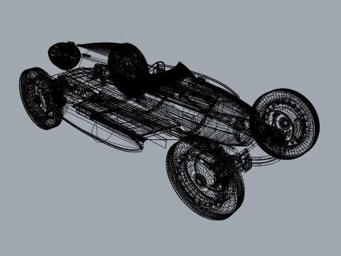 Red Star Vintage Racer 3D Model