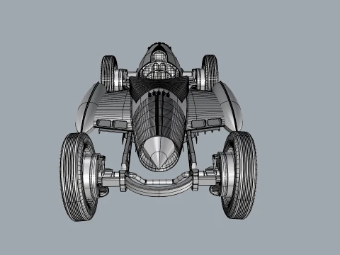 Red Star Vintage Racer 3D Model