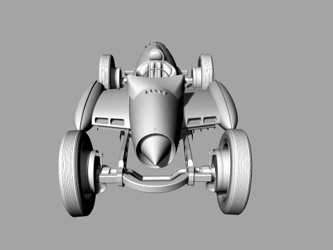 Red Star Vintage Racer 3D Model