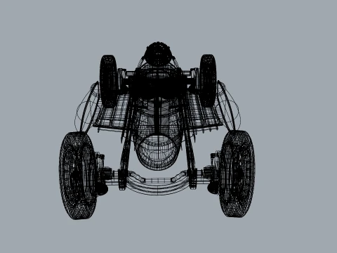 Red Star Vintage Racer 3D Model
