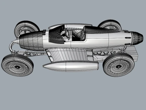 Red Star Vintage Racer 3D Model