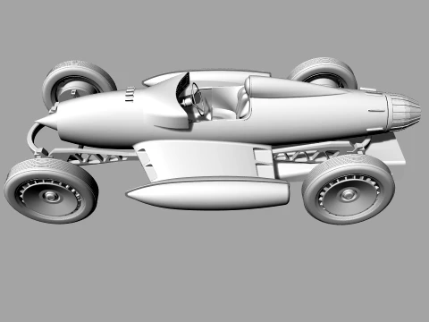 Red Star Vintage Racer 3D Model