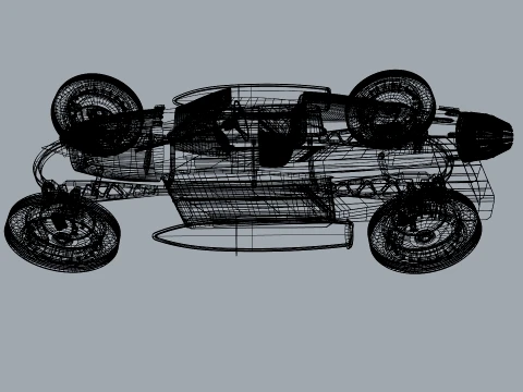 Red Star Vintage Racer 3D Model