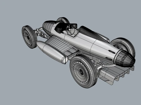 Red Star Vintage Racer 3D Model