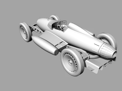 Red Star Vintage Racer 3D Model
