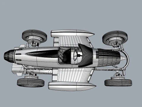 Red Star Vintage Racer 3D Model