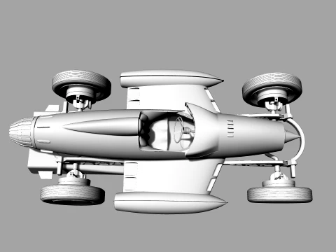 Red Star Vintage Racer 3D Model