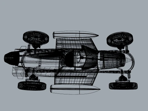 Red Star Vintage Racer 3D Model