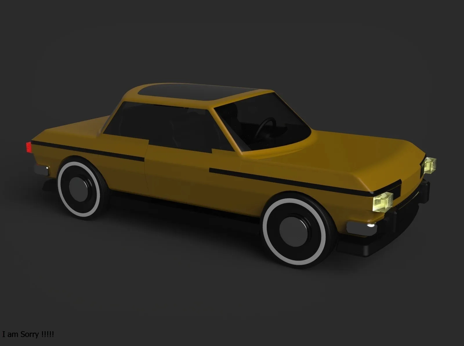 Carro cl&aacute;ssico detalhado sedan retr&ocirc; estilizado Modelo 3D .c4d .max .obj .3ds .fbx .stl .blend 