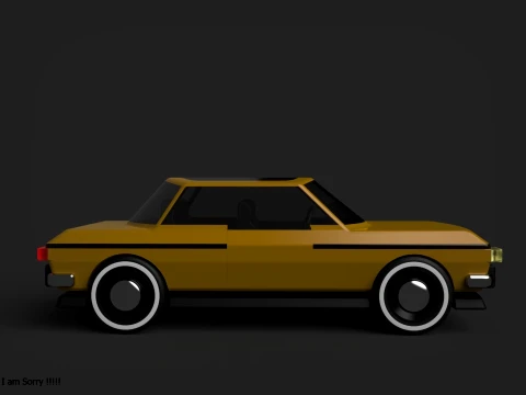 Carro cl&aacute;ssico detalhado sedan retr&ocirc; estilizado Modelo 3D
