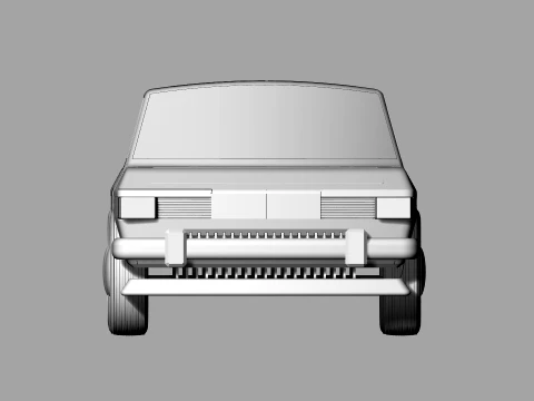 Carro cl&aacute;ssico detalhado sedan retr&ocirc; estilizado Modelo 3D