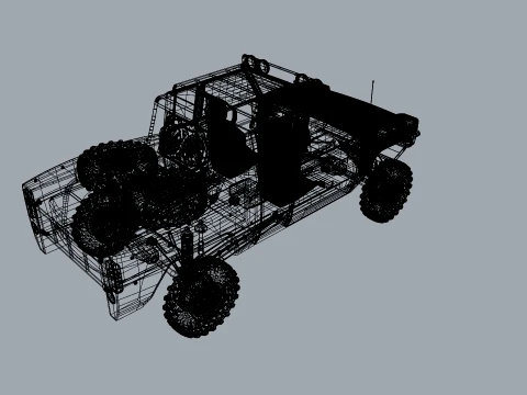 Stylized Off-Road Pickup Truck 4x4 Adventure Vehicle 3D Model