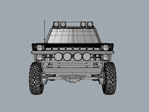 Stylized Off-Road Pickup Truck 4x4 Adventure Vehicle 3D Model