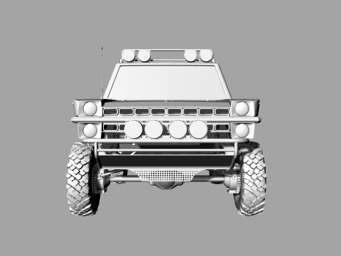 Stylized Off-Road Pickup Truck 4x4 Adventure Vehicle 3D Model