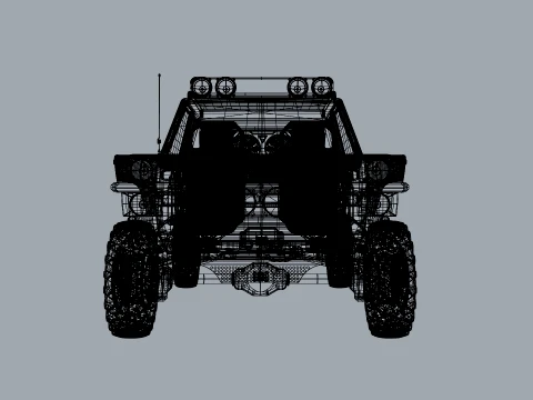 Stylized Off-Road Pickup Truck 4x4 Adventure Vehicle 3D Model