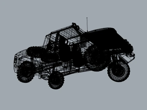 Stylized Off-Road Pickup Truck 4x4 Adventure Vehicle 3D Model