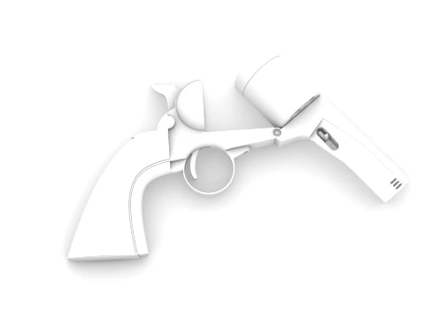 Stylized Dual Revolvers Handgun Set 3D Model