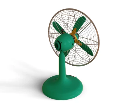 Vintage Retro Desk Fan Classic Electric Table Fan 3D Model