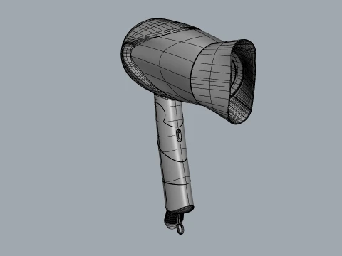 Modern Hair Dryer - Professional Handheld Blow Dryer 3D Mode 3D Model