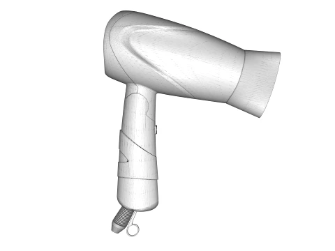 Modern Hair Dryer - Professional Handheld Blow Dryer 3D Mode 3D Model