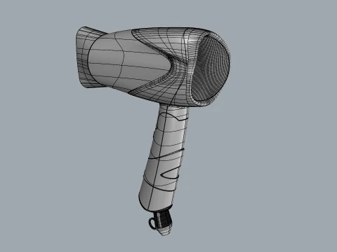 Modern Hair Dryer - Professional Handheld Blow Dryer 3D Mode 3D Model