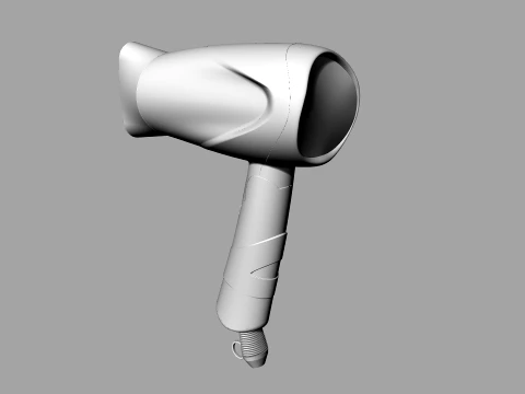Modern Hair Dryer - Professional Handheld Blow Dryer 3D Mode 3D Model