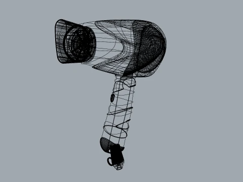 Modern Hair Dryer - Professional Handheld Blow Dryer 3D Mode 3D Model