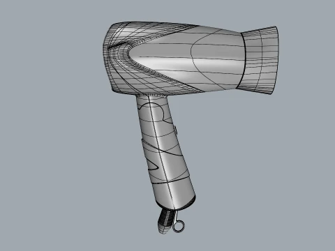 Modern Hair Dryer - Professional Handheld Blow Dryer 3D Mode 3D Model