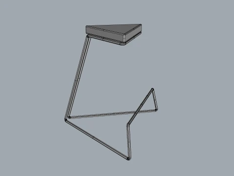 Delta Side Table Modern Minimalist Side Table 3D Model
