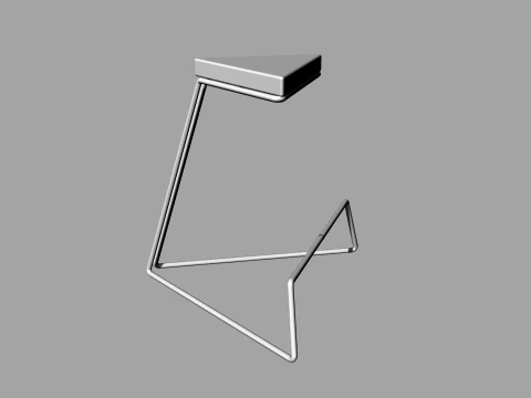 Delta Side Table Modern Minimalist Side Table 3D Model