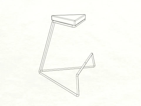 Delta Side Table Modern Minimalist Side Table 3D Model