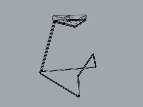 Delta Side Table Modern Minimalist Side Table 3D Model