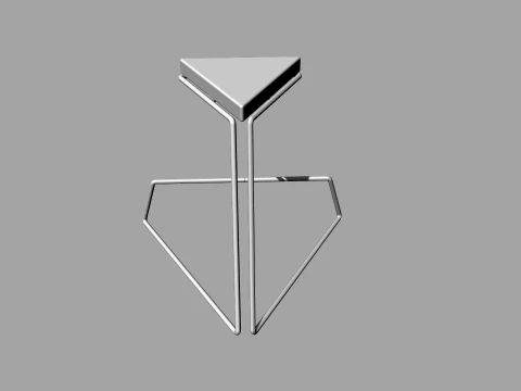 Delta Side Table Modern Minimalist Side Table 3D Model