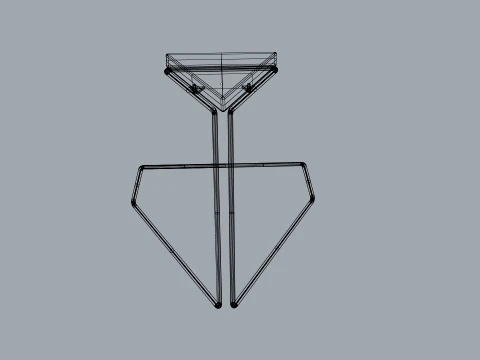 Delta Side Table Modern Minimalist Side Table 3D Model