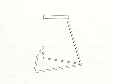Delta Side Table Modern Minimalist Side Table 3D Model