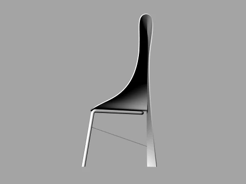 FoldWing Chair Modern Sculptural Wooden Chair 3D Model