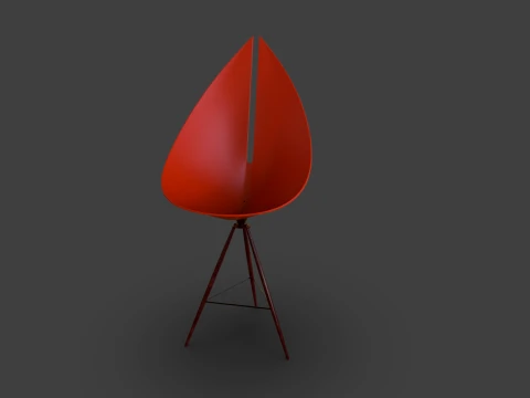 Fox Chair Modern Sculptural Lounge Chair 3D Model