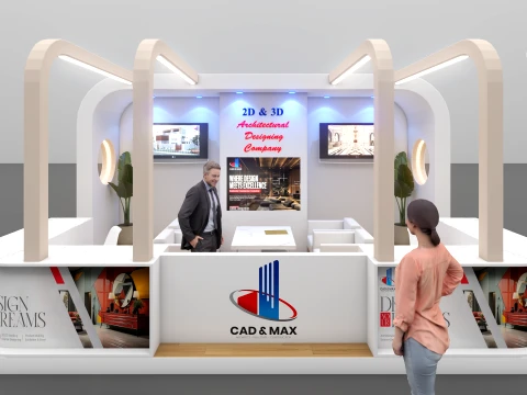 High Quality Modern Exhibition Stall 3D Model