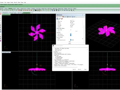 Leaf Flower Diamond Earrings Tops Pendant Jewelry 3D Print Model